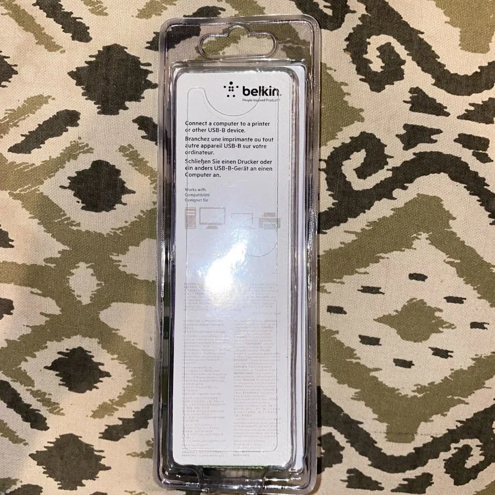 Belkin 3M Black USB 2.0 Printer Cable Cord